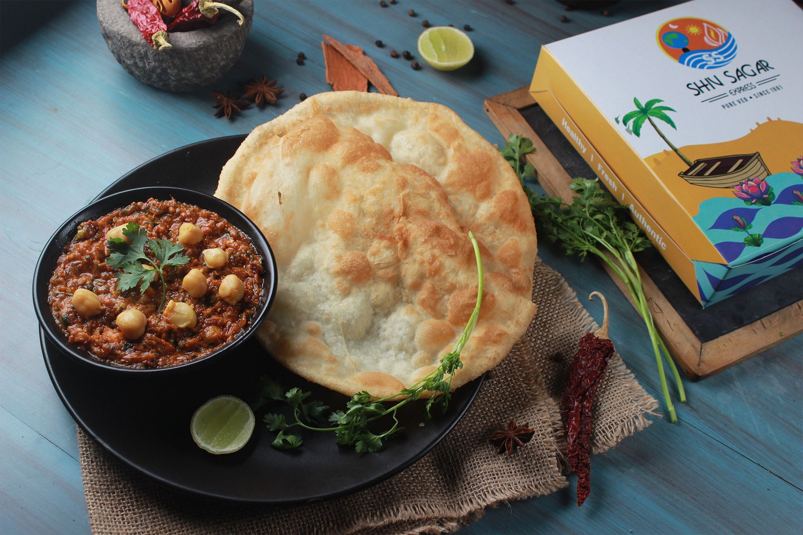 Colourful vegetarian dishes at Shiv Sagar